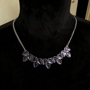 Dreamy Blue Teardrop Accent Necklace